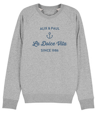 Gris chiné / Bleu Orage