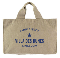 Lin naturel / Bleu marine